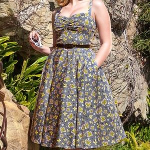 Nancy Dress in Mary Blair Butterfly Pinup Couture